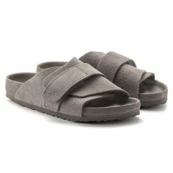 New 😍 Birkenstock Kyoto Suede Leather Gray Taupe ⭐ -men-sandals Shop 1022329 pair