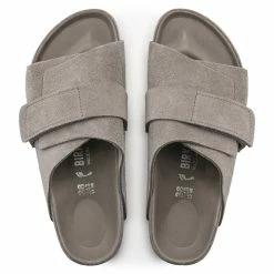 New 😍 Birkenstock Kyoto Suede Leather Gray Taupe ⭐ -men-sandals Shop 1022329 top