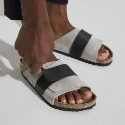 New ❤️ Birkenstock Kyoto Nubuck Leather Stone Coin ⌛ 19 New ❤️ Birkenstock Kyoto Nubuck Leather Stone Coin ⌛ -men-sandals Shop 1022352 detail 8