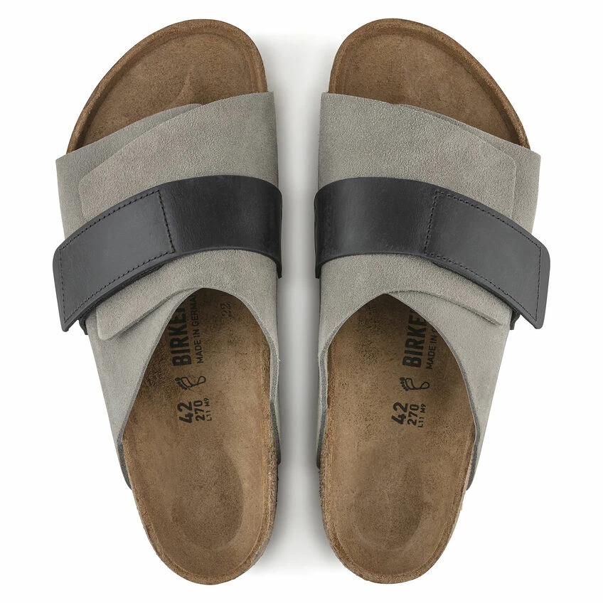 New ❤️ Birkenstock Kyoto Nubuck Leather Stone Coin ⌛ 6 New ❤️ Birkenstock Kyoto Nubuck Leather Stone Coin ⌛ - Image 6