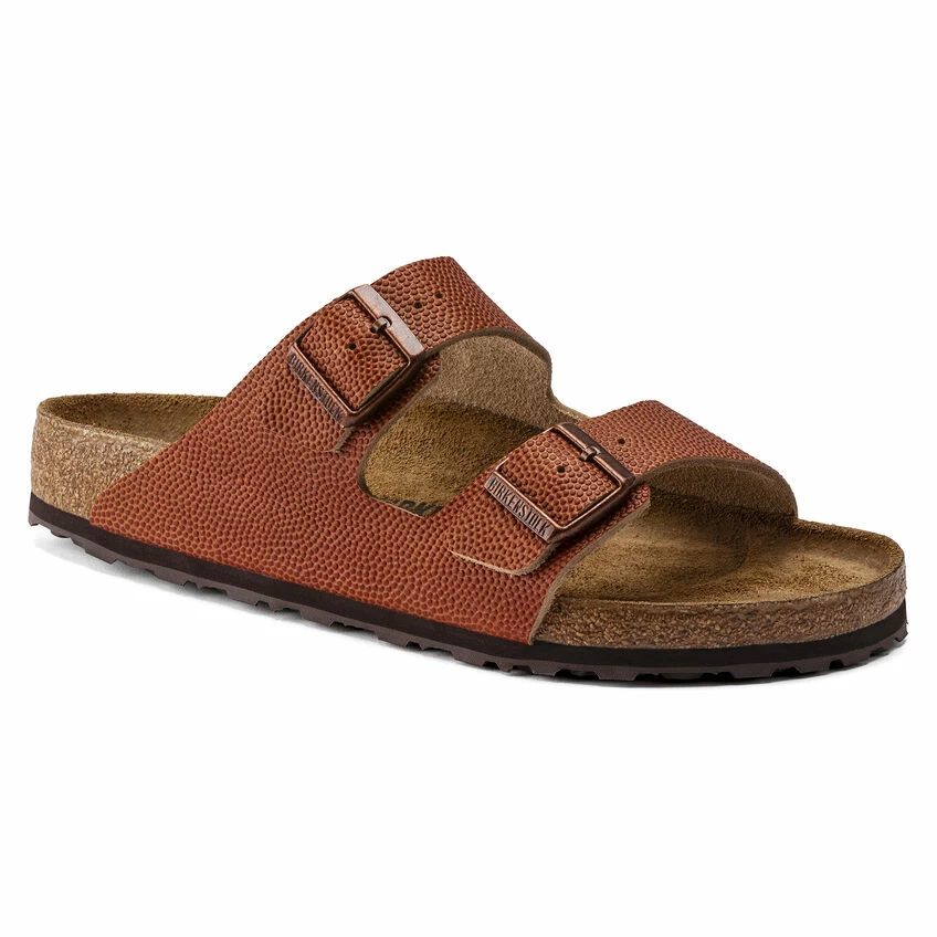 New ⌛ Birkenstock Arizona Embossed Natural Leather Ginger Brown ⌛ 2 New ⌛ Birkenstock Arizona Embossed Natural Leather Ginger Brown ⌛ - Image 2