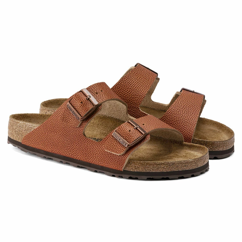 New ⌛ Birkenstock Arizona Embossed Natural Leather Ginger Brown ⌛ 7 New ⌛ Birkenstock Arizona Embossed Natural Leather Ginger Brown ⌛ - Image 7