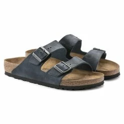 Coupon 🥰 Birkenstock Arizona Natural Leather Midnight Midnight 🎁 -men-sandals Shop 1022484 pair