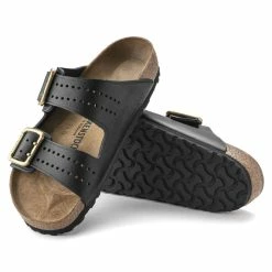 Brand new 🔥 Birkenstock Arizona Natural Leather Black ⌛ -men-sandals Shop 1022604 sole