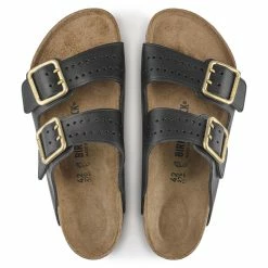 Brand new 🔥 Birkenstock Arizona Natural Leather Black ⌛ -men-sandals Shop 1022604 top