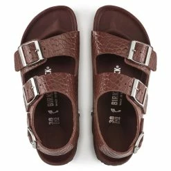 Best Pirce 😍 Birkenstock Milano Embossed Natural Leather Chocolate 🧨 -men-sandals Shop 1022691 top