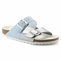 Best Sale ⌛ Birkenstock Arizona Birko-Flor Light Blue Light Blue 💯