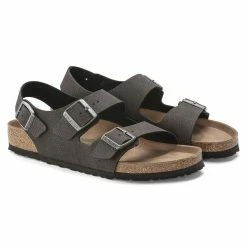 Budget ✔️ Birkenstock Milano Micro Fibre Desert Dust Black 😀 -men-sandals Shop 1023035 pair