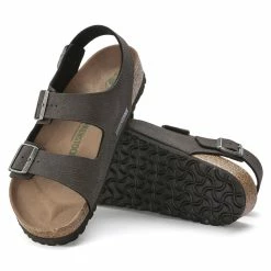 Budget ✔️ Birkenstock Milano Micro Fibre Desert Dust Black 😀 -men-sandals Shop 1023035 sole
