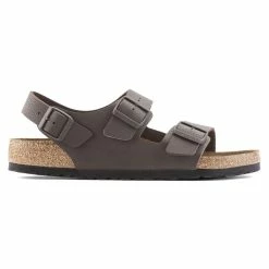 Buy 🔥 Birkenstock Milano BS Birko-Flor Chocolate 🤩 -men-sandals Shop 1023136 side