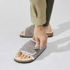 Flash Sale ✨ Birkenstock Kyoto Suede Leather Stone Coin 🤩 -men-sandals Shop 1023197 detail 8