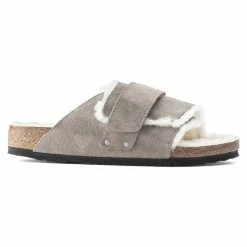 Flash Sale ✨ Birkenstock Kyoto Suede Leather Stone Coin 🤩 -men-sandals Shop 1023197 side