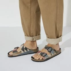 Budget 🎉 Birkenstock Arizona Birko-Flor Nubuck Urbanist Multi ❤️ -men-sandals Shop 1023427 f closeup m
