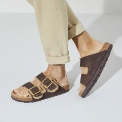 Deals 🤩 Birkenstock Arizona Nubuck Leather Espresso 🔔 -men-sandals Shop 1023579 f closeup m