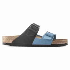 New ✨ Birkenstock Arizona Split Birko-Flor Nubuck Sapphire 🎁 -men-sandals Shop 1023613 side