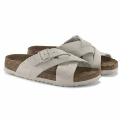 Brand new 🌟 Birkenstock Lugano Suede Leather Antique White 🎁 -men-sandals Shop 1024534 pair
