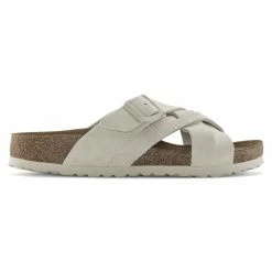Brand new 🌟 Birkenstock Lugano Suede Leather Antique White 🎁 -men-sandals Shop 1024534 side