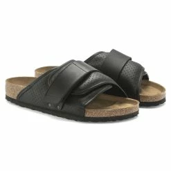 Outlet 🥰 Birkenstock Kyoto Padded Natural Leather Puff Pack Black 👍 -men-sandals Shop 1024623 pair
