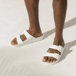 Budget π Birkenstock Arizona Essentials White π₯ 16 Budget π Birkenstock Arizona Essentials White π₯ -men-sandals Shop 129441 f closeup m