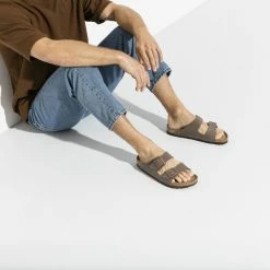 Budget 😀 Birkenstock Arizona Birko-Flor Nubuck Mocha 🔔 -men-sandals Shop 151183 detail 5