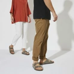 Hot Sale 🌟 Birkenstock Arizona Birko-Flor Nubuck Stone ❤️ -men-sandals Shop 151211 detail 7