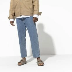 Hot Sale 🌟 Birkenstock Arizona Birko-Flor Nubuck Stone ❤️ -men-sandals Shop 151213 f look m