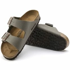 Hot Sale 🌟 Birkenstock Arizona Birko-Flor Nubuck Stone ❤️ -men-sandals Shop 151213 sole