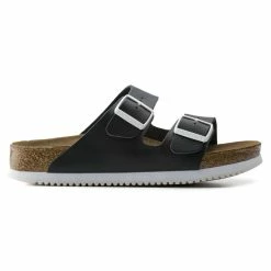 Flash Sale 😍 Birkenstock Arizona Natural Leather Black 👏 -men-sandals Shop 230154 side