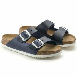 Top 10 💯 Birkenstock Arizona Natural Leather Blue 😀 -men-sandals Shop 230176 pair