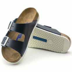 Top 10 💯 Birkenstock Arizona Natural Leather Blue 😀 -men-sandals Shop 230176 sole
