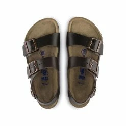 Cheap 😀 Birkenstock Milano Real Leather Soft Footbed Amalfi Testa Di Moro 💯 -men-sandals Shop 234541 top