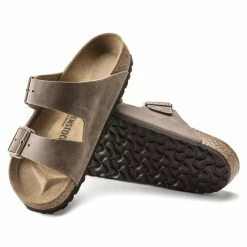 Outlet ❤️ Birkenstock Arizona Oiled Leather Tobacco Brown ❤️ -men-sandals Shop 352203 sole
