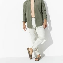 New 🔔 Birkenstock Madrid Birko-Flor Nubuck Mocha Mocha ❤️ -men-sandals Shop 40093 detail 4