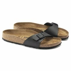 Hot Sale 😍 Birkenstock Madrid Birko-Flor Black 😉 -men-sandals Shop 40793 pair