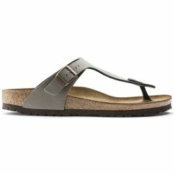 Brand new 🌟 Birkenstock Gizeh Birko-Flor Nubuck Stone Stone 🔥 -men-sandals Shop 43393 side
