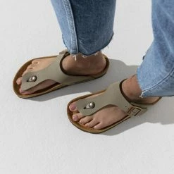Brand new 🎁 Birkenstock Ramses Birko-Flor Nubuck Stone 🔔 -men-sandals Shop 44051 detail 6