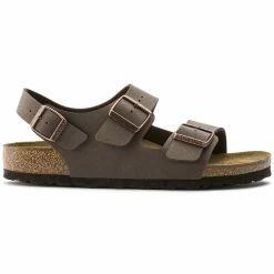 Flash Sale 🔔 Birkenstock Milano Birko-Flor Nubuck Mocha 💯 -men-sandals Shop 634503 side