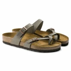 Best deal 🎁 Birkenstock Mayari Birko-Flor Nubuck Stone 😍 -men-sandals Shop 71071 pair
