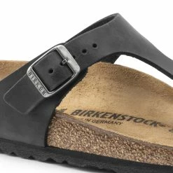 Wholesale ✨ Birkenstock Gizeh Oiled Leather Black ⭐ -men-sandals Shop 845251 detail 1